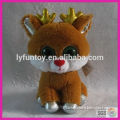 Promotional cheap stuffed big eyes animal soft toy christmas plush toy